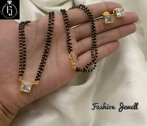 Elegant_Single_stone_Pendant_Mangalsutra_set