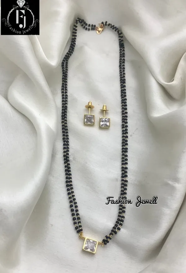 Elegant_Single_stone_Pendant_Mangalsutra_set