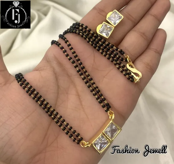Elegant_two_stone_Pendant_Mangalsutra_set