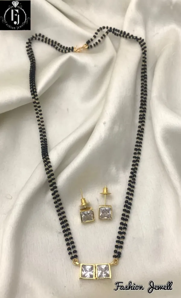 Elegant_two_stone_Pendant_Mangalsutra_set