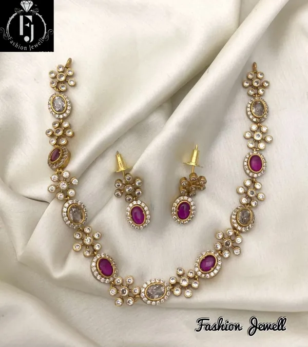 Latest_Simple_Ad_matte_Necklace_set