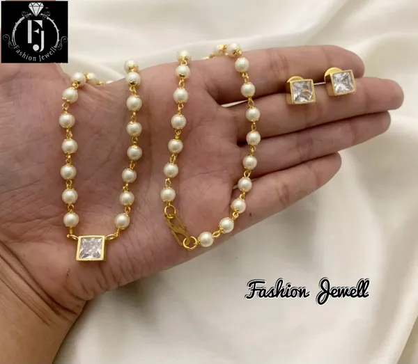 Latest_Single_stone_Ad_pendant_with_single_line_Pearl_Mala_set