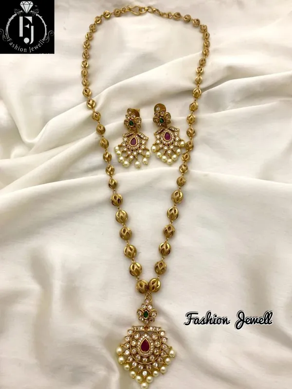 Elegant_AD_Design_Ball_Chain_Necklace_Set_For_Women.