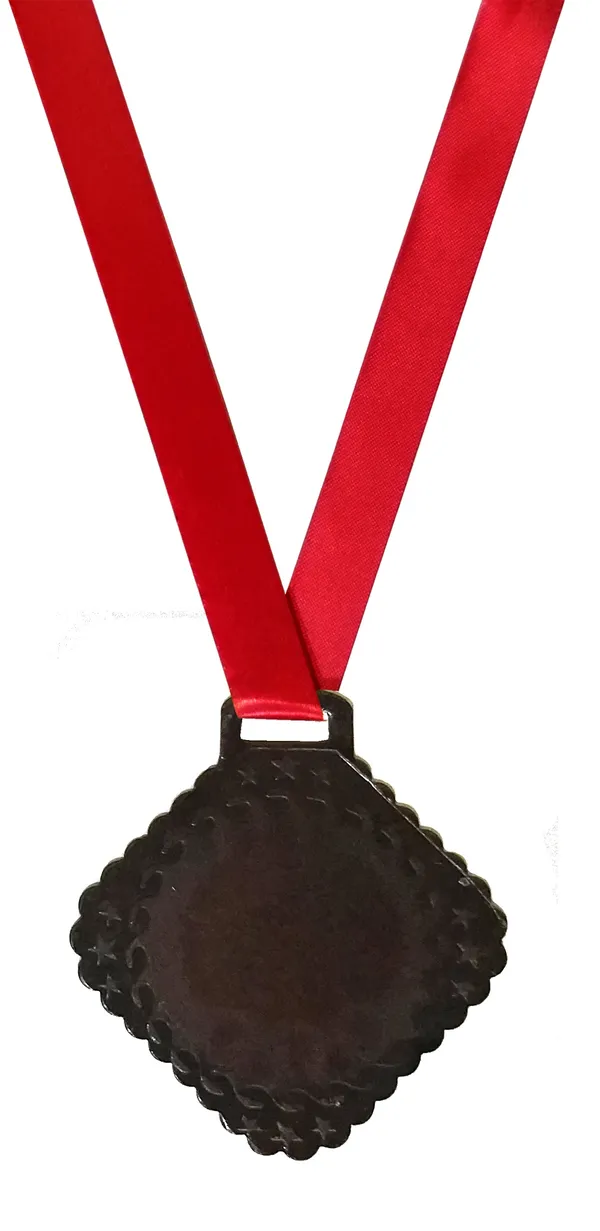 Pack_Of_12_Kite_Shape_Medals_|_With_Satin_Ribbon_|_Size_-_2.25_Inch_Dia_|_Brown
