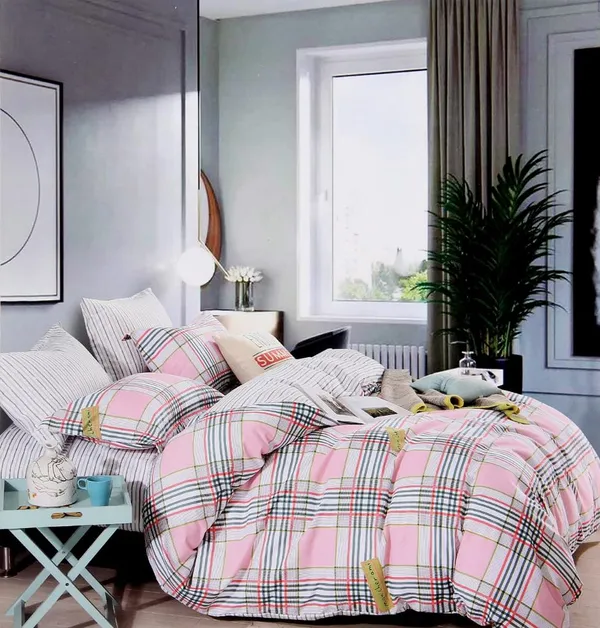 PINK_Pure_Cotton_Bedsheet_Two_Pillow_Covers_Included_90X96_inches