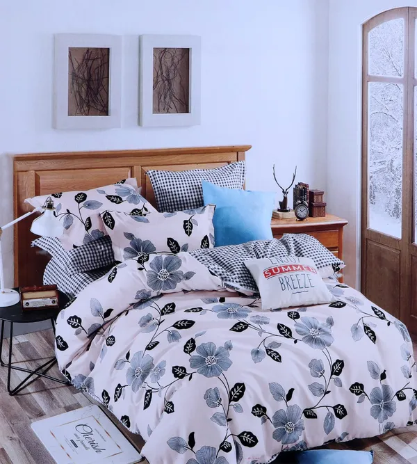 CREAM_Pure_Cotton_Bedsheet_Two_Pillow_Covers_Included_90X96_inches