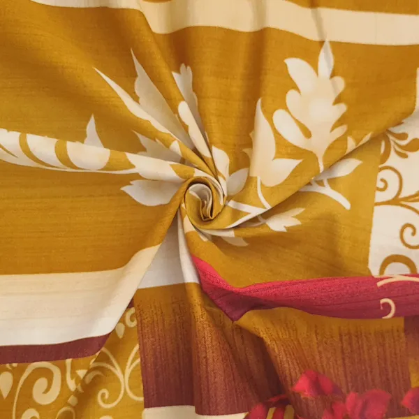 100%_Cotton_220TC_Printed_King_Size_Bedsheet_with_2_Pillow_Covers_|_Color_:_Jurassic_Gold