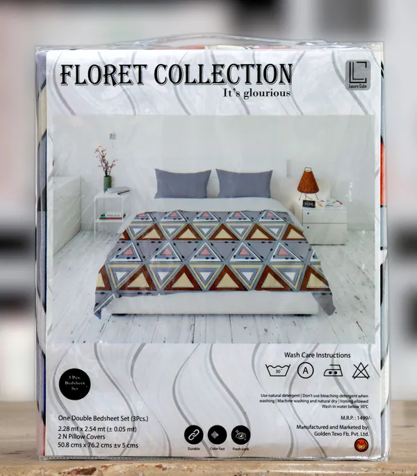 Luxury_Cube_Floret_Collection_Double_Bedsheet