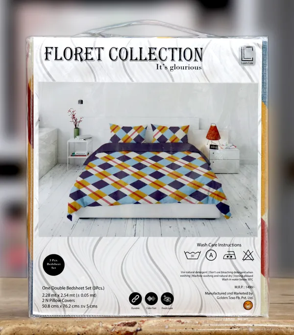 Luxury_Cube_Floret_Collection_Double_Bedsheet