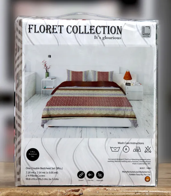 Luxury_Cube_Floret_Collection_Double_Bedsheet