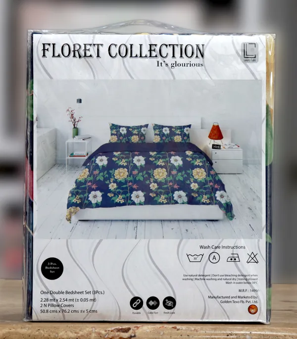 Luxury_Cube_Floret_Collection_Double_Bedsheet