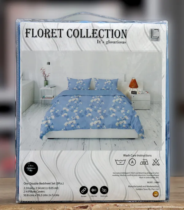 Luxury_Cube_Floret_Collection_Double_Bedsheet