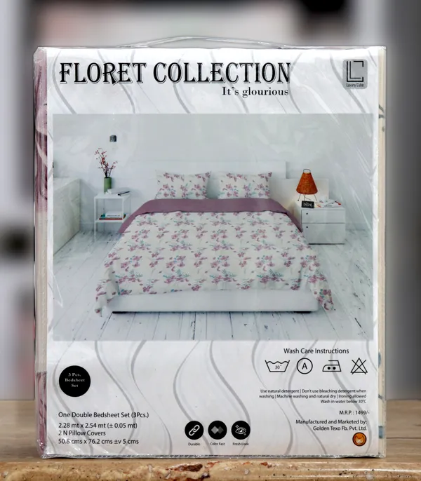 Luxury_Cube_Floret_Collection_Double_Bedsheet