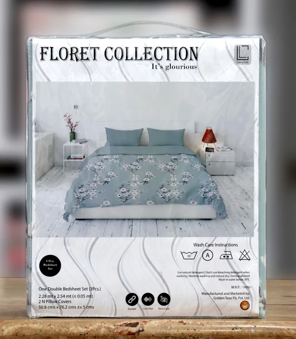Luxury_Cube_Floret_Collection_Double_Bedsheet