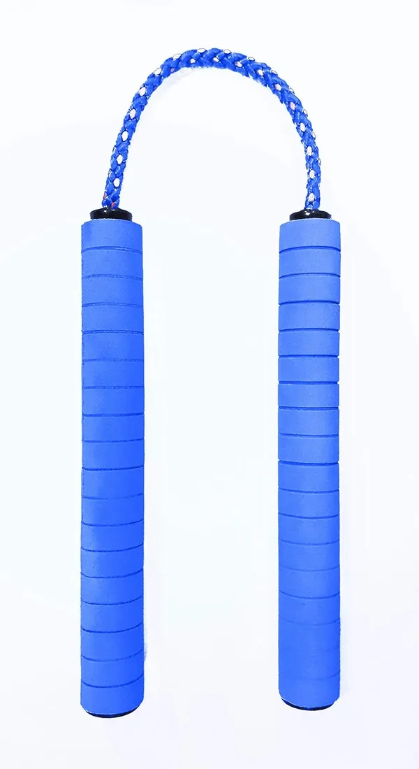 Blue_Cotton_Foam_Handled_Ball_Bearing_Rope_Nunchaku