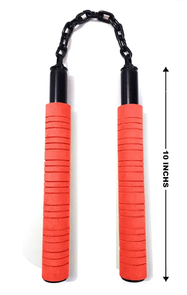Red_Foam_Handled_Ball_Bearing_Nunchaku