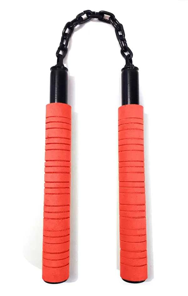 Red_Foam_Handled_Ball_Bearing_Nunchaku