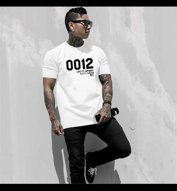White_Cotton_Blend_Typography_T-Shirt_For_Men