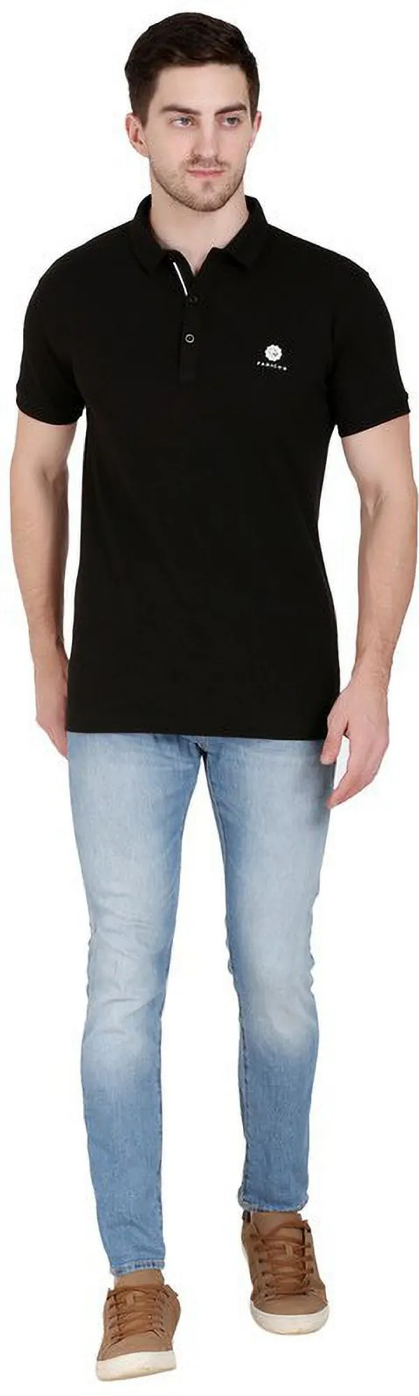 Black_Cotton_Blend_Solid_T-Shirt_For_Men