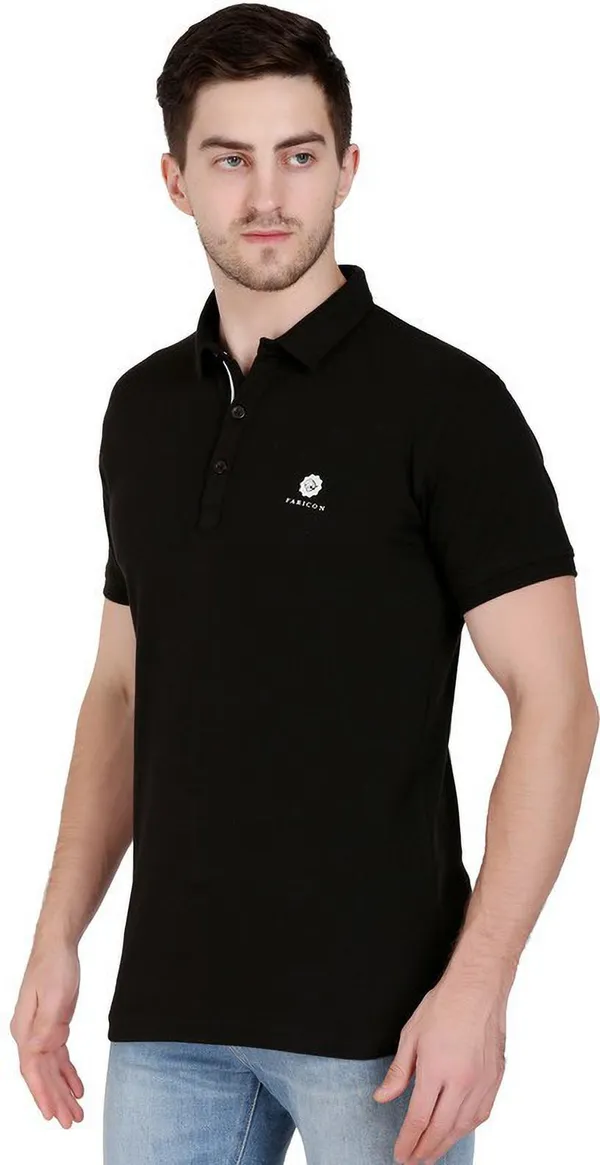 Black_Cotton_Blend_Solid_T-Shirt_For_Men