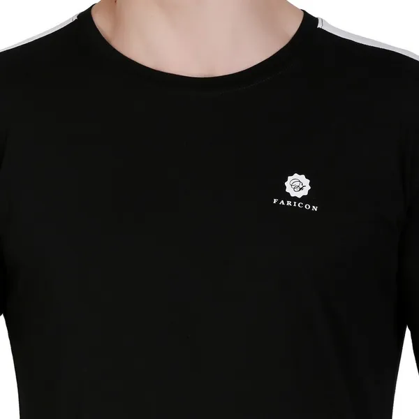 Black_Cotton_Blend_Solid_T-Shirt_For_Men