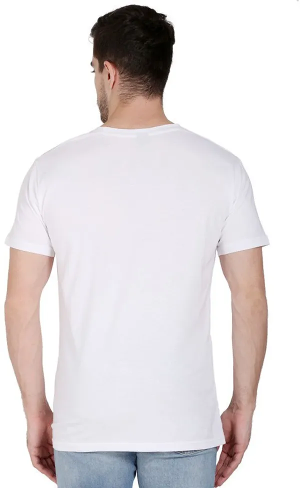 White_Cotton_Blend_Printed_T-Shirt_For_Men
