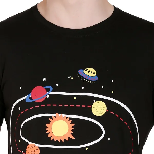 Black_Cotton_Blend_Printed_T-Shirt_For_Men