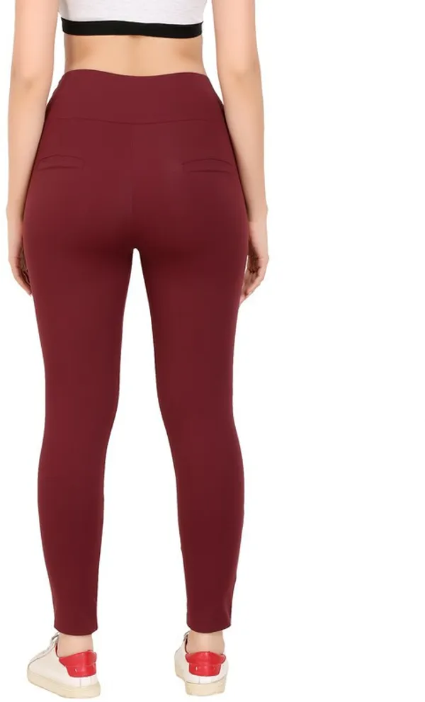Maroon_Lycra_Blend_Solid_Tights_For_Women