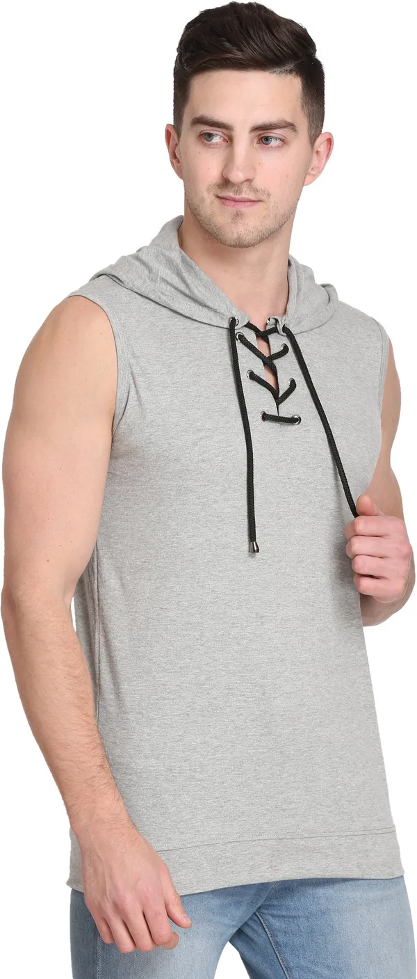 Grey_Cotton_Blend_Solid_T-Shirt_For_Men