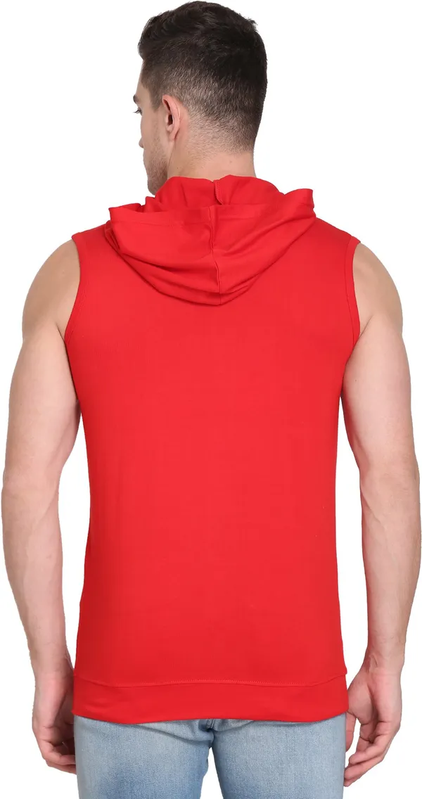 Red_Cotton_Blend_Solid_T-Shirt_For_Men
