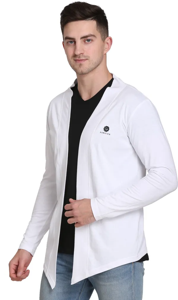 White_Cotton_Blend_Solid_T-Shirt_For_Men