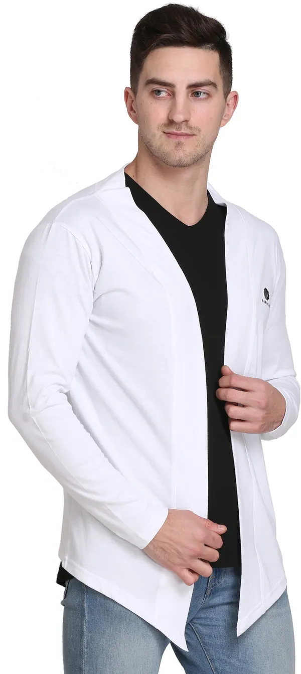 White_Cotton_Blend_Solid_T-Shirt_For_Men