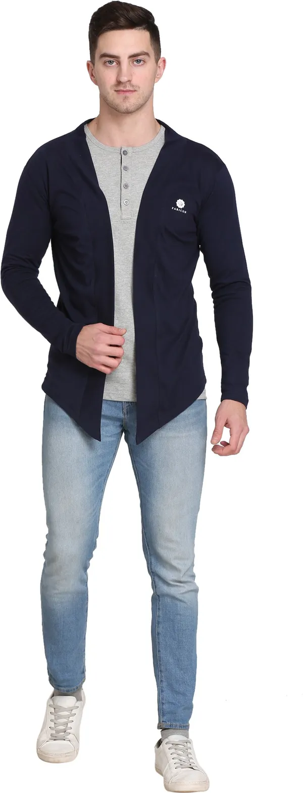 Dark_Blue_Cotton_Blend_Solid_T-Shirt_For_Men