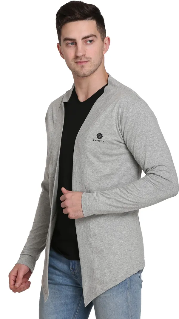 Grey_Cotton_Blend_Solid_T-Shirt_For_Men