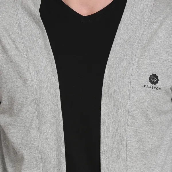 Grey_Cotton_Blend_Solid_T-Shirt_For_Men