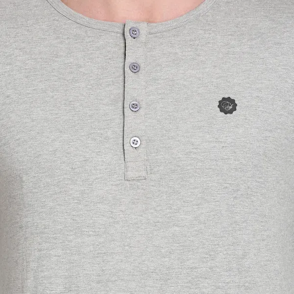 Grey_Cotton_Blend_Solid_T-Shirt_For_Men