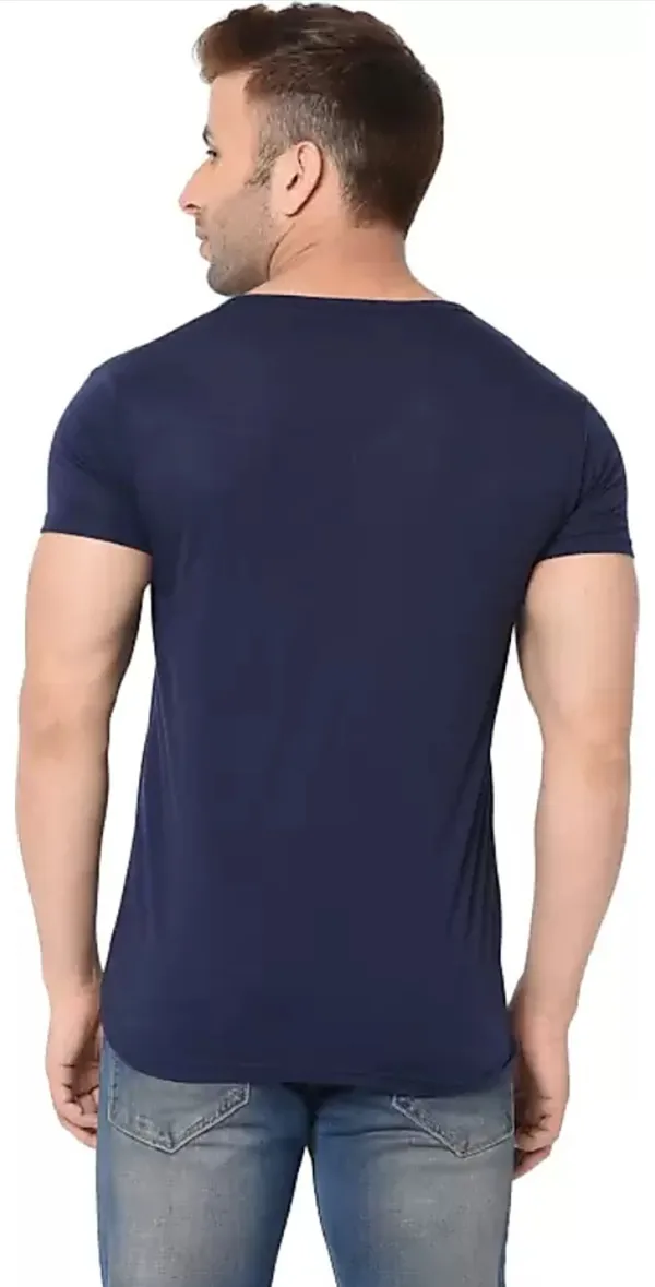 Dark_Blue_Cotton_Blend_Solid_T-Shirt_For_Men