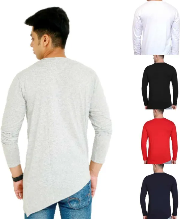 Pack_of_5_Multicolor_Cotton_Blend_Solid_T-Shirt_For_Men