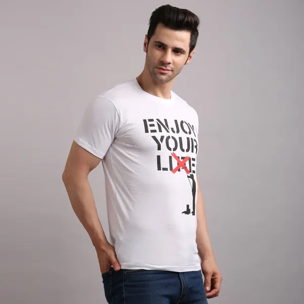 White_Cotton_Blend_Solid_T-Shirt_For_Men