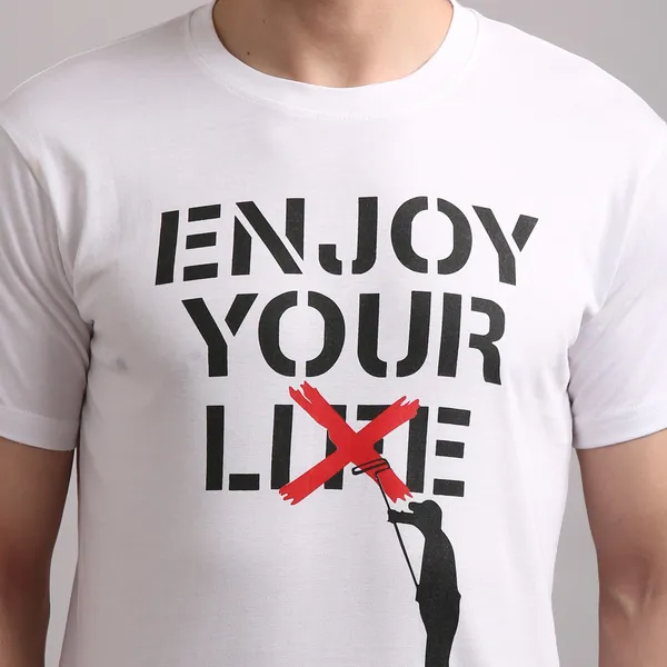White_Cotton_Blend_Solid_T-Shirt_For_Men
