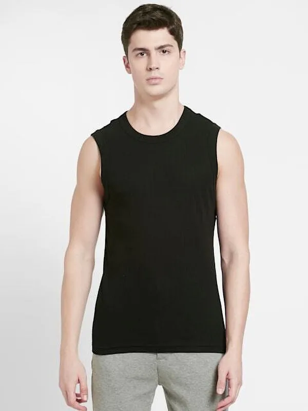 Black_Polyester_Solid_Vest_For_Men