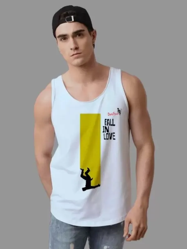 White_Polyester_Solid_Vest_For_Men