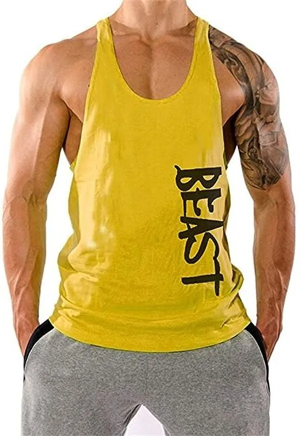 Yellow_Polyester_Printed_Vest_For_Men