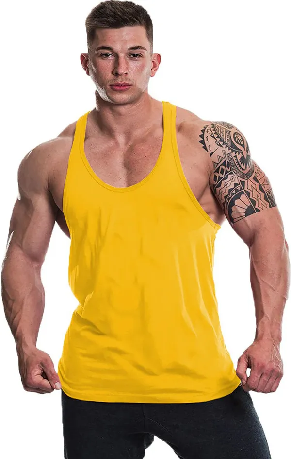 Yellow_Polyester_Solid_Vest_For_Men