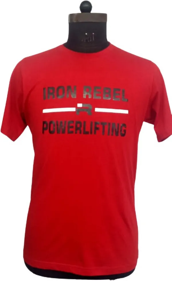 Red_Cotton_Blend_Printed_T-Shirt_For_Men