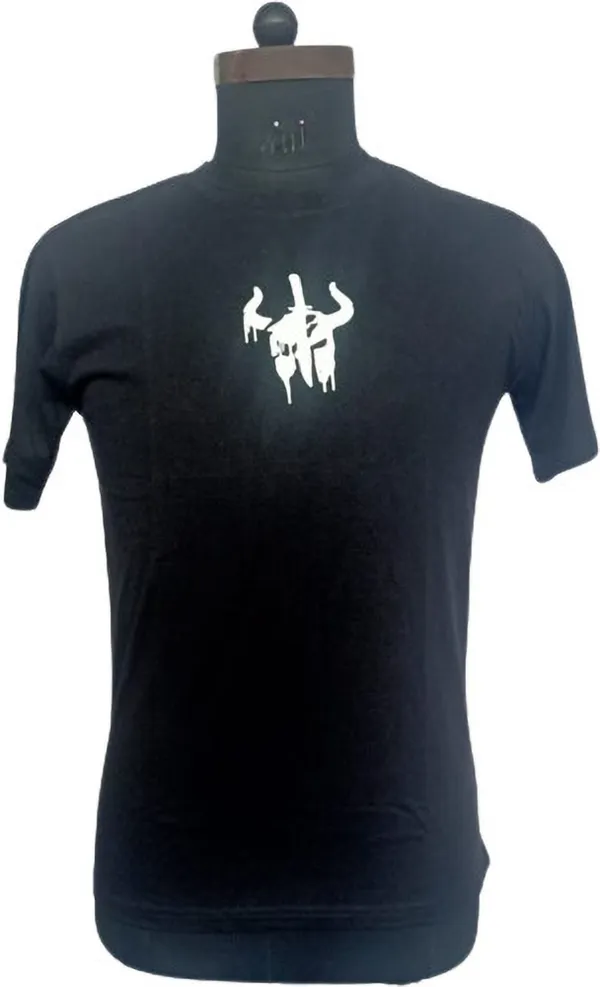 Black_Cotton_Blend_Solid_T-Shirt_For_Women