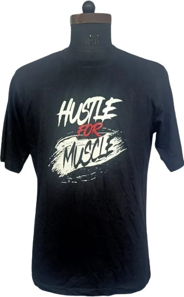 Black_Cotton_Blend_Printed_&_Typography_T-Shirt_For_Men