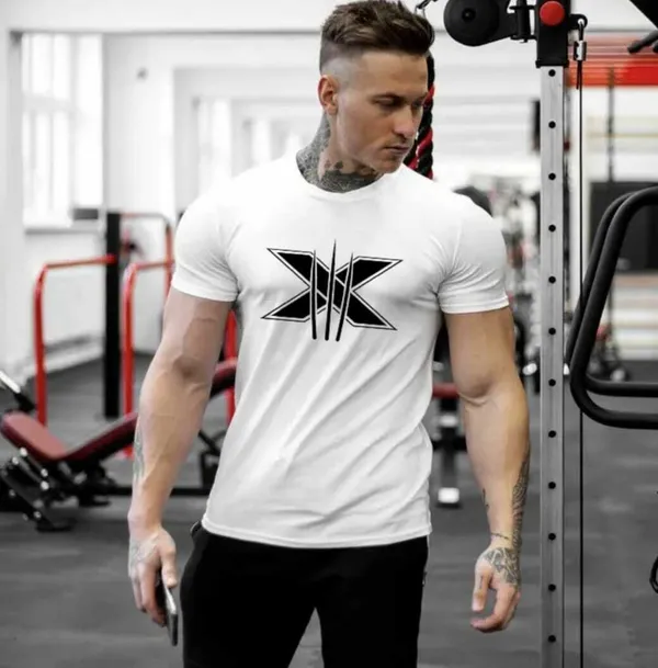 White_Cotton_Blend_Solid_T-Shirt_For_Men