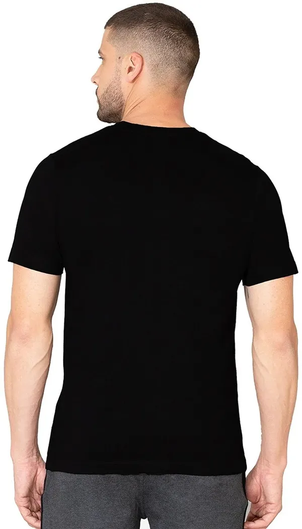 Black_Cotton_Blend_Printed_T-Shirt_For_Men