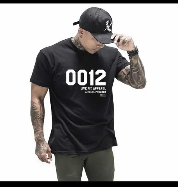 Black_Cotton_Blend_Printed_T-Shirt_For_Men